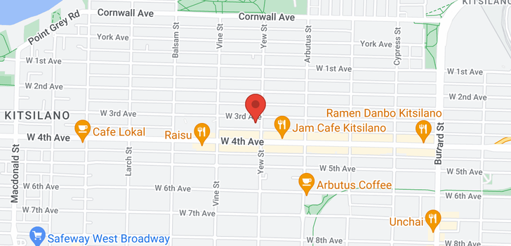 map of 404 2216 W 3RD AVENUE